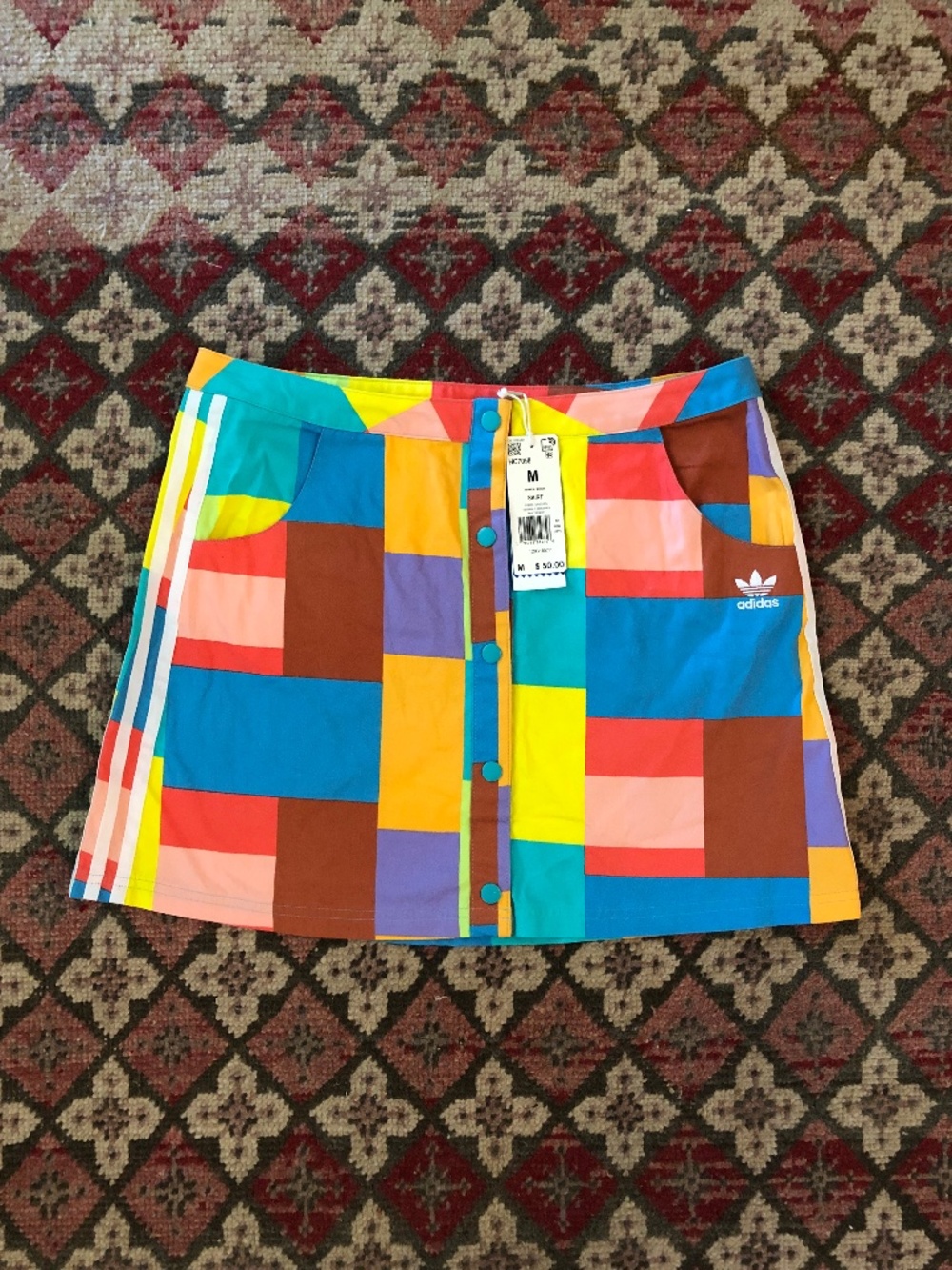 NWT Adidas Colorblock Mini Skirt sz M